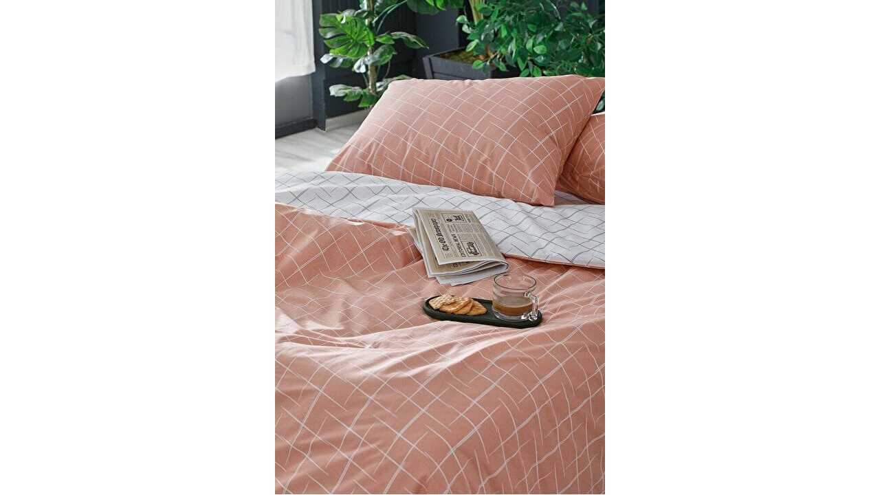 Set Lenjerie de pat Easy - Cot Double, Somon DOQU Lenjerie de pat
