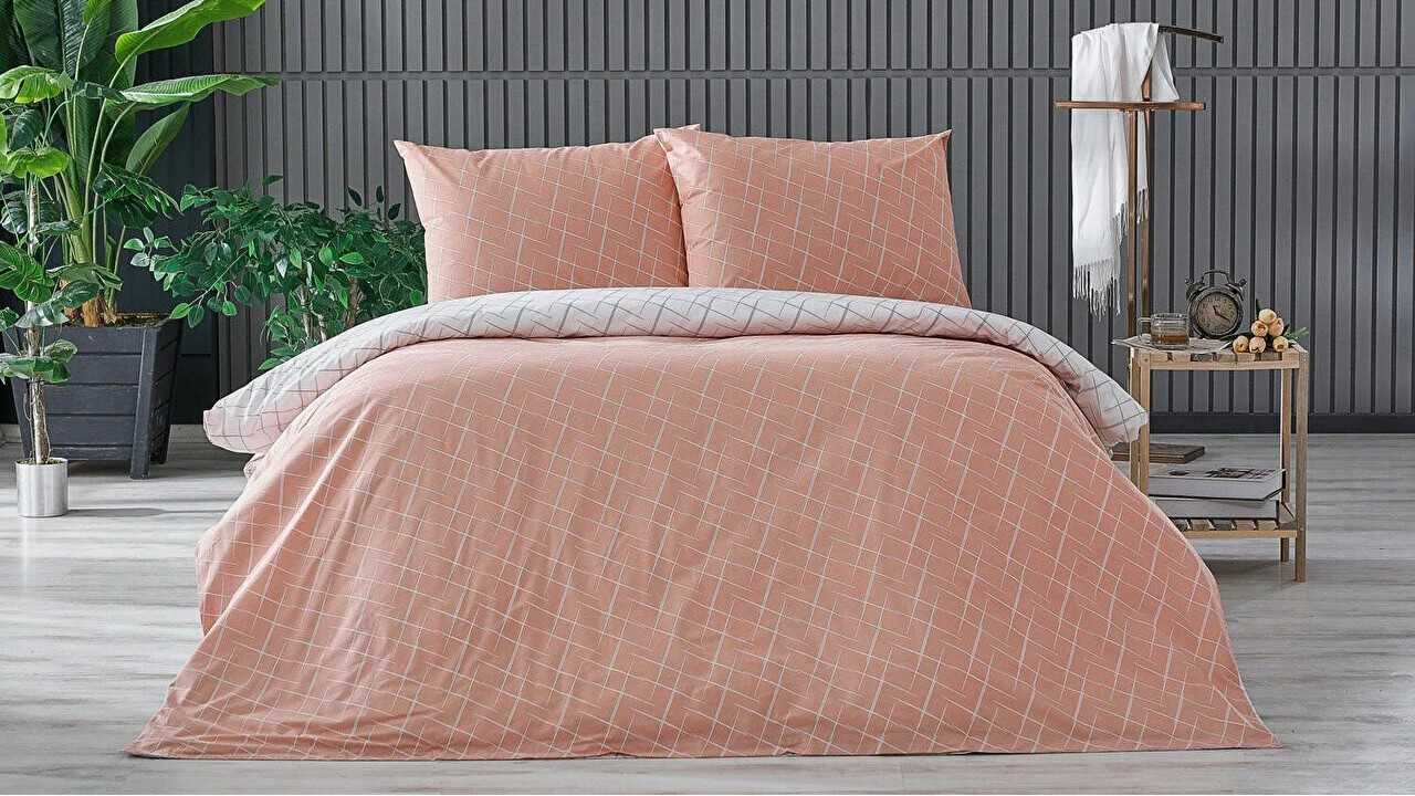 Set Lenjerie de pat Easy - Cot Double, Somon DOQU Lenjerie de pat