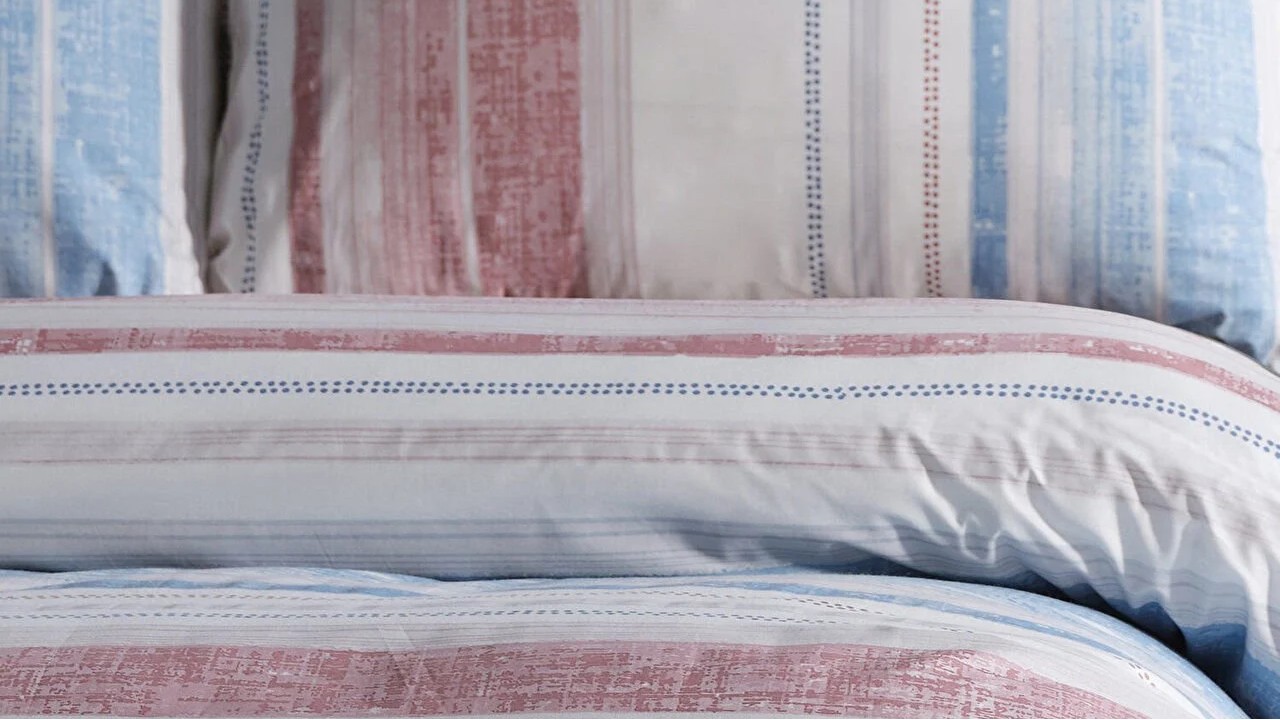 Set Lenjerie de pat Ranforce Penetra Double - Albastru DOQU Lenjerie de pat