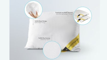 Perna Microfibra Whiteline 60 x 80 cm - Alb DOQU Perne si Pilote 2Q9YSTWHTEA660000