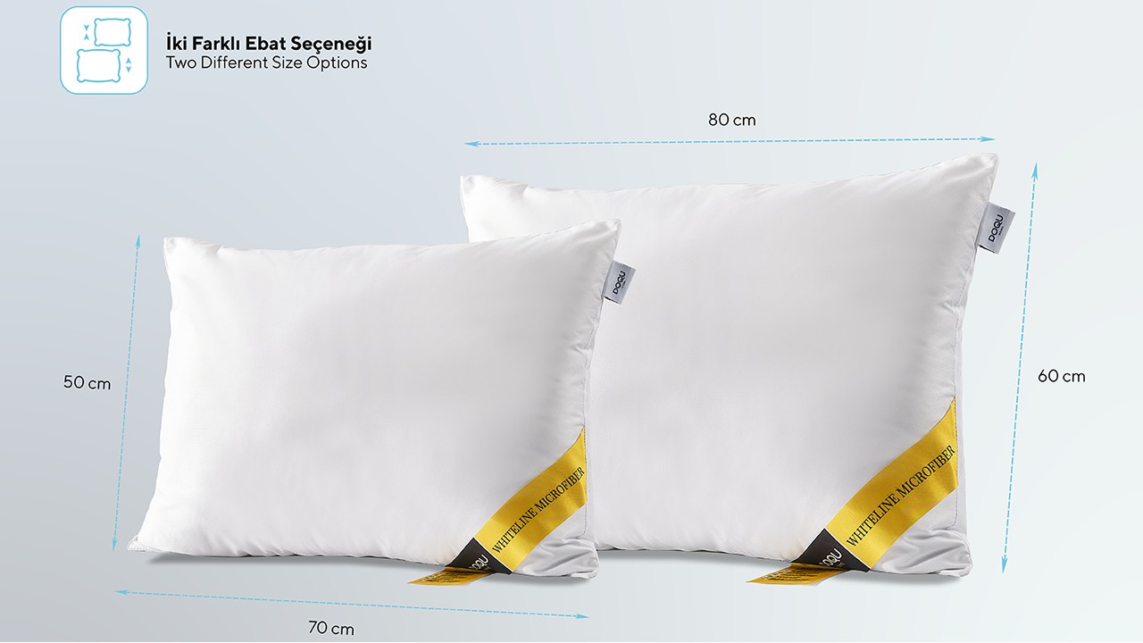 Perna Microfibra Whiteline 60 x 80 cm - Alb DOQU Perne si Pilote 2Q9YSTWHTEA660000