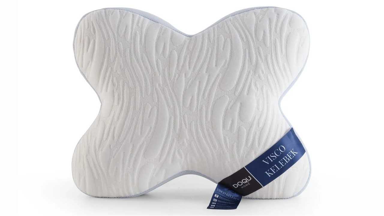 Perna Visco Kelebek (Fluture) 53 cm x 42 cm - Alba DOQU Perne si Pilote 2Q9YSTVSKBB330000