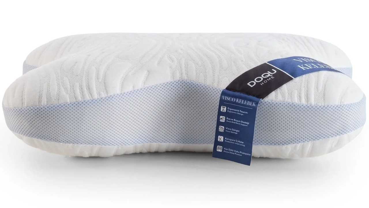 Perna Visco Kelebek (Fluture) 53 cm x 42 cm - Alba DOQU Perne si Pilote 2Q9YSTVSKBB330000