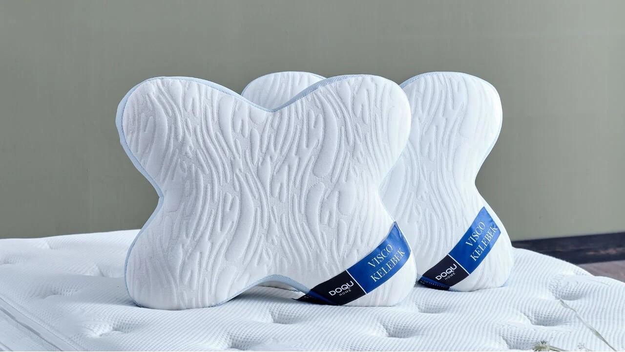 Perna Visco Kelebek (Fluture) 53 cm x 42 cm - Alba DOQU Perne si Pilote 2Q9YSTVSKBB330000