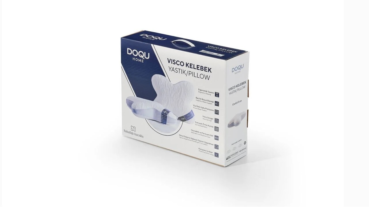 Perna Visco Kelebek (Fluture) 53 cm x 42 cm - Alba DOQU Perne si Pilote 2Q9YSTVSKBB330000