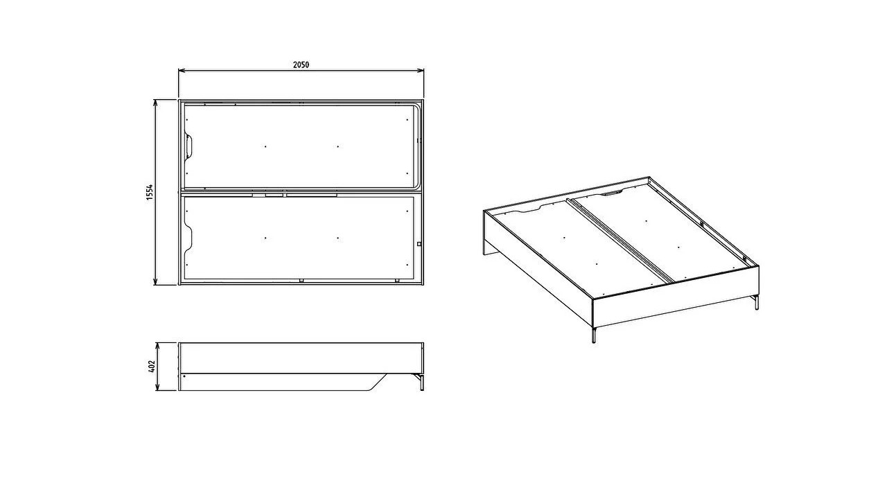Pat Havana cu Tablie fara iluminare BELLONA Pat