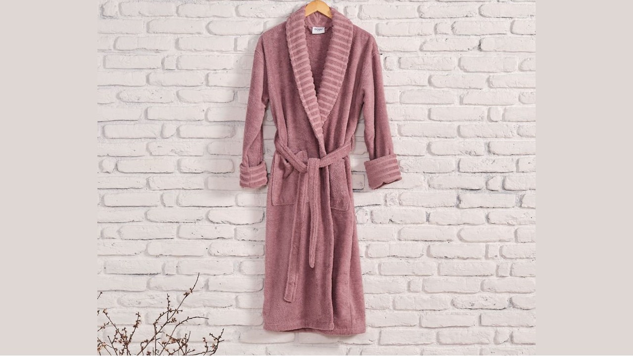 Halat de baie Ivory L/XL - 130 - Roz DOQU Prosoape si Halate 2Q9BRNIVRYB360005