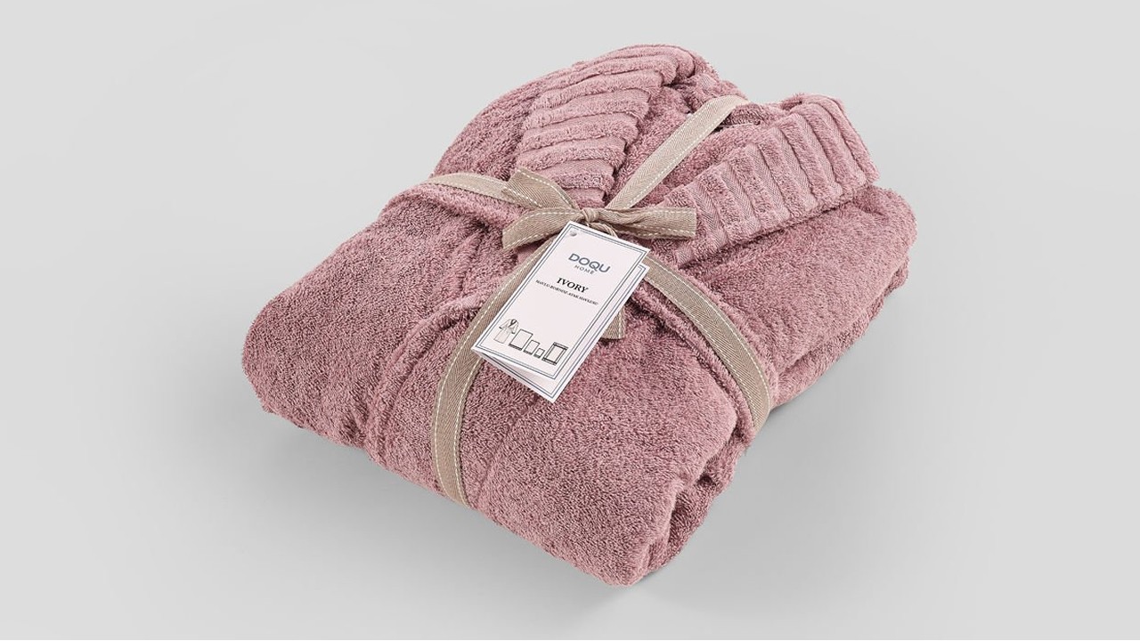 Halat de baie Ivory L/XL - 130 - Roz DOQU Prosoape si Halate 2Q9BRNIVRYB360005