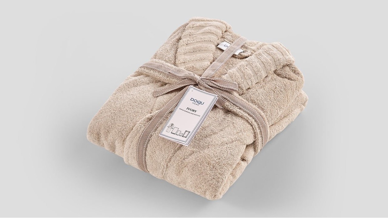 Halat de baie Ivory L/XL - 130 - Bej DOQU Prosoape si Halate 2Q9BRNIVRYB360002