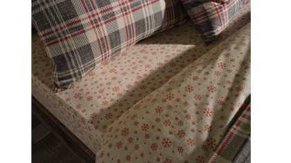Set Lenjerie de pat Flanel Wendy Double - Carouri Multicolor DOQU Lenjerie de pat