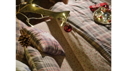 Set Lenjerie de pat Flanel Wendy Double - Carouri Multicolor DOQU Lenjerie de pat