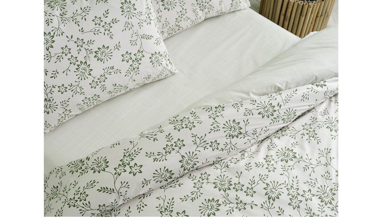 Set Lenjerie de pat Easy Cotton Belinda Double - Verde DOQU Lenjerie de pat