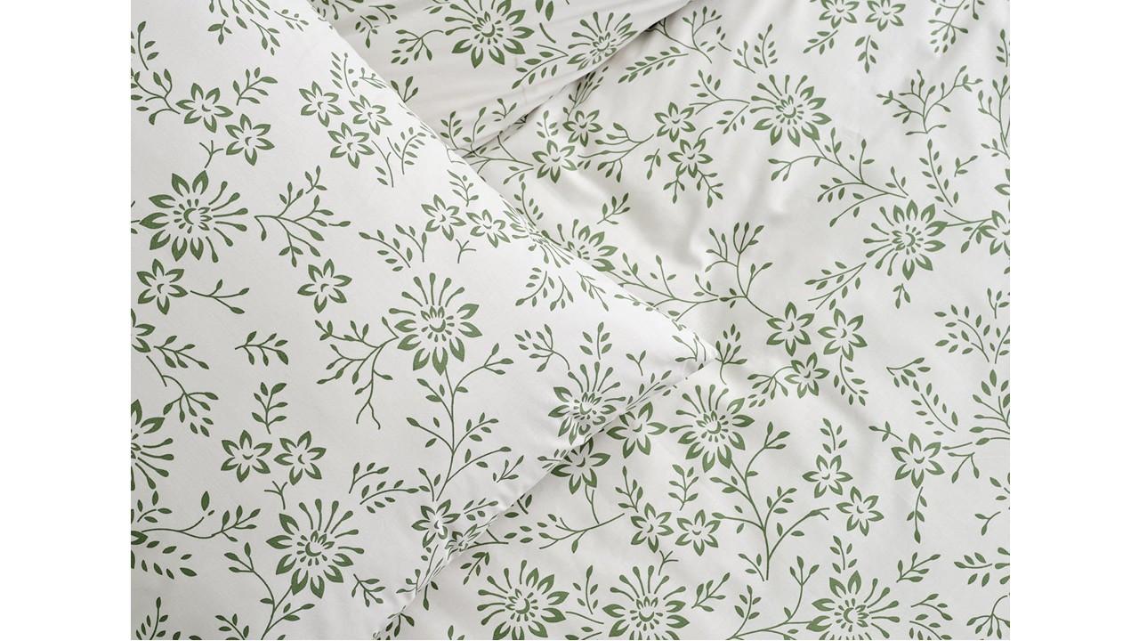 Set Lenjerie de pat Easy Cotton Belinda Double - Verde DOQU Lenjerie de pat
