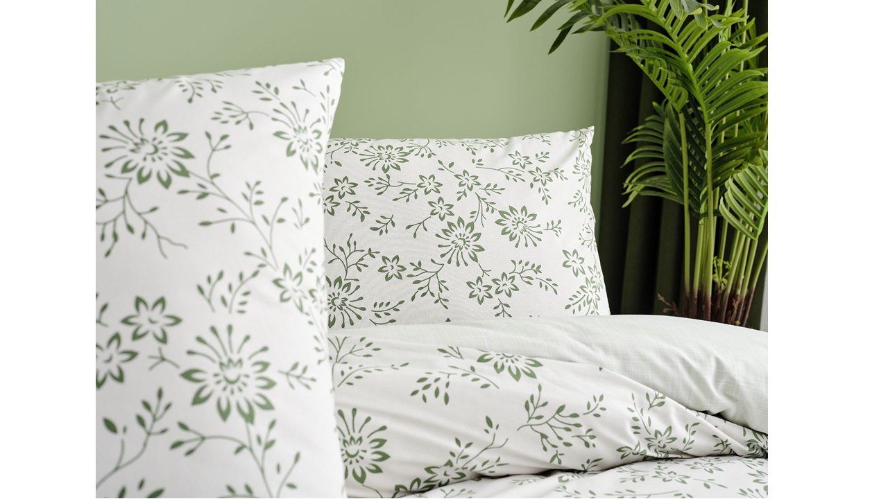 Set Lenjerie de pat Easy Cotton Belinda Double - Verde DOQU Lenjerie de pat