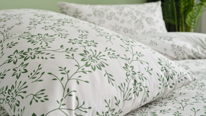 Set Lenjerie de pat Easy Cotton Belinda Double - Verde DOQU Lenjerie de pat