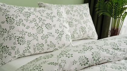 Set Lenjerie de pat Easy Cotton Belinda Double - Verde DOQU Lenjerie de pat