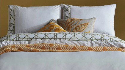 Set Lenjerie de pat Double cu broderie Angel, Alb DOQU Lenjerie de pat