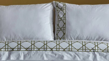 Set Lenjerie de pat Double cu broderie Angel, Alb DOQU Lenjerie de pat