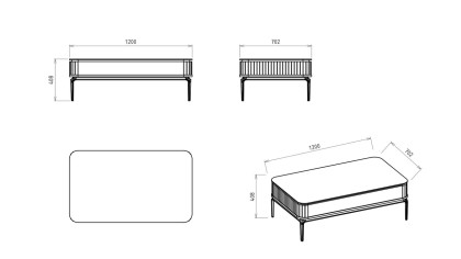 Masuta de cafea Estella BELLONA Masuta de Cafea 22ETE3302YX0D