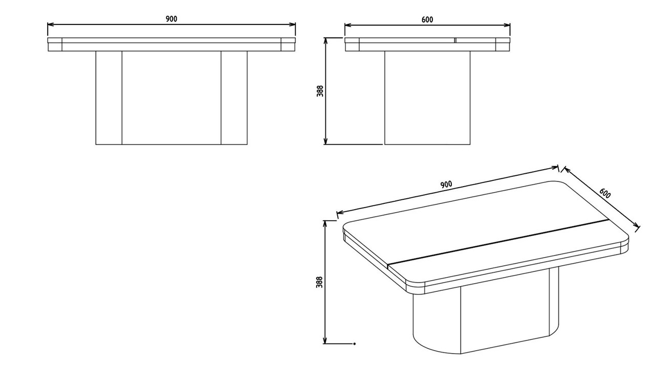 Masuta de cafea Mare Estella BELLONA Masuta de Cafea 22ETE3350Z3WZ