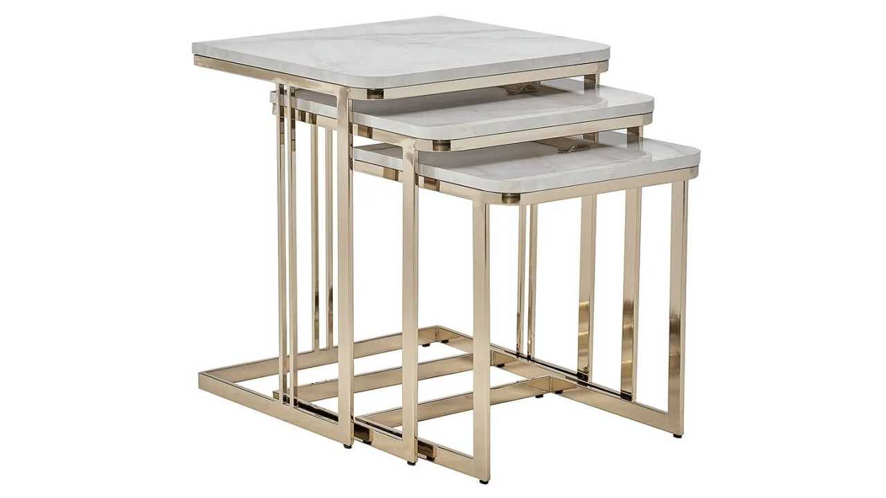 Masute Cafea Zigon Estella, set 3 bucati BELLONA Masuta Zigon 22ETE3304Z3Z3