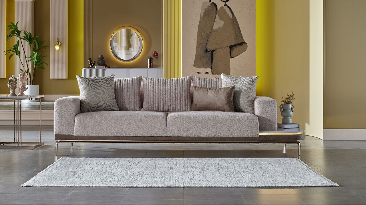 Canapea Extensibila 3 locuri cu Masuta integrata stanga Estella BELLONA Canapele 20ETE3L00400001