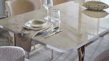 Masa Extensibila cu 6 Scaune Estella  Seturi Masa cu Scaune