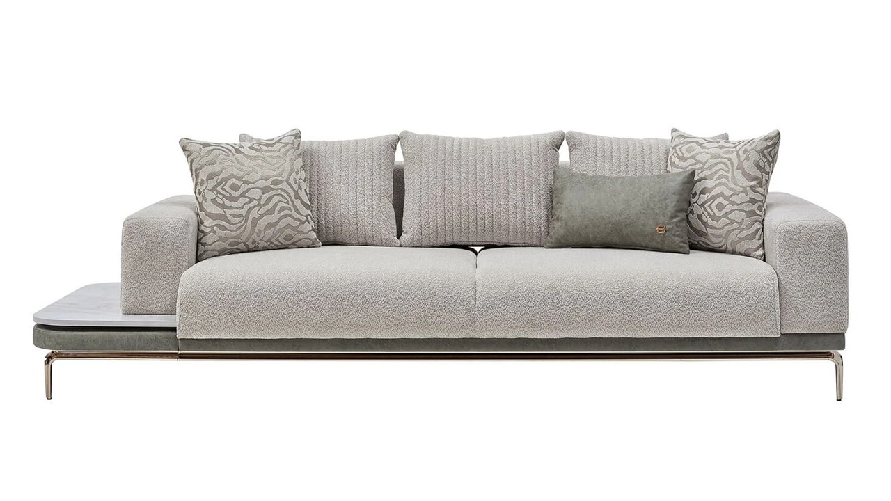 Set Canapea 3 locuri Extensibila cu Masuta integrata dreapta si fotolii Alternativ Estella 3+1  Seturi canapele