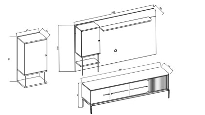 Vitrina Compacta TV Estella  Vitrina Compacta