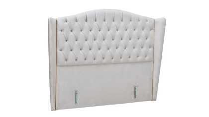 Set Dormitor Victor, Sifonier 5 usi, Pat 160x200, culoare Fildes, Finisaj Auriu  Set Dormitor VICDORM5USI160200