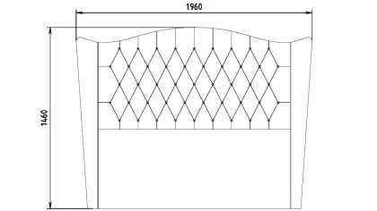 Set Dormitor Victor, Sifonier 5 usi, Pat 160x200, culoare Fildes, Finisaj Auriu  Set Dormitor VICDORM5USI160200