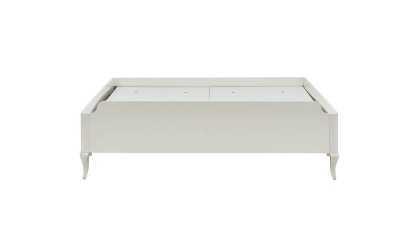 Set Dormitor Victor, Sifonier 5 usi, Pat 160x200, culoare Fildes, Finisaj Auriu  Set Dormitor VICDORM5USI160200