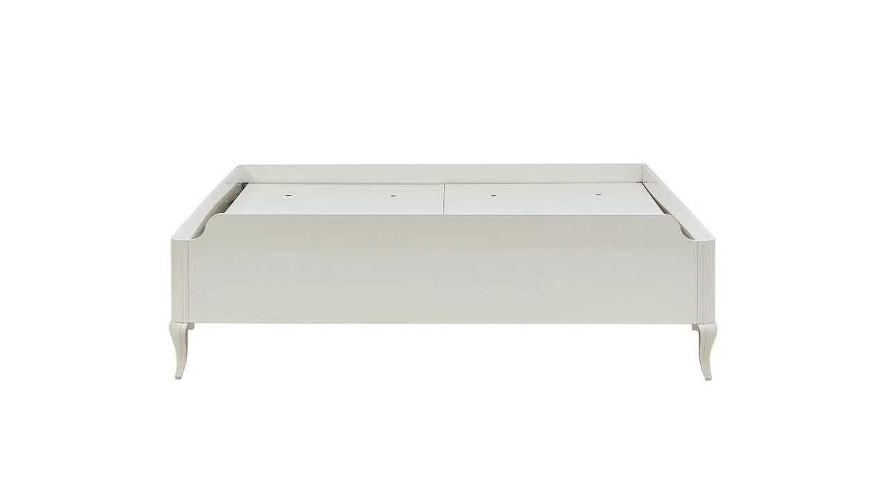 Set Dormitor Victor, Sifonier 5 usi, Pat 160x200, culoare Fildes, Finisaj Auriu  Set Dormitor VICDORM5USI160200