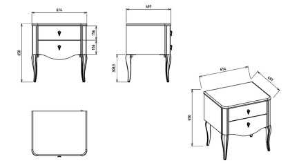 Set Dormitor Victor, Sifonier 5 usi, Pat 160x200, culoare Fildes, Finisaj Auriu  Set Dormitor VICDORM5USI160200
