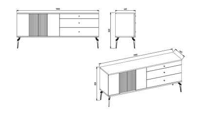 Set Dining Room cu Masa Fixa Montella  Seturi Masa cu Scaune