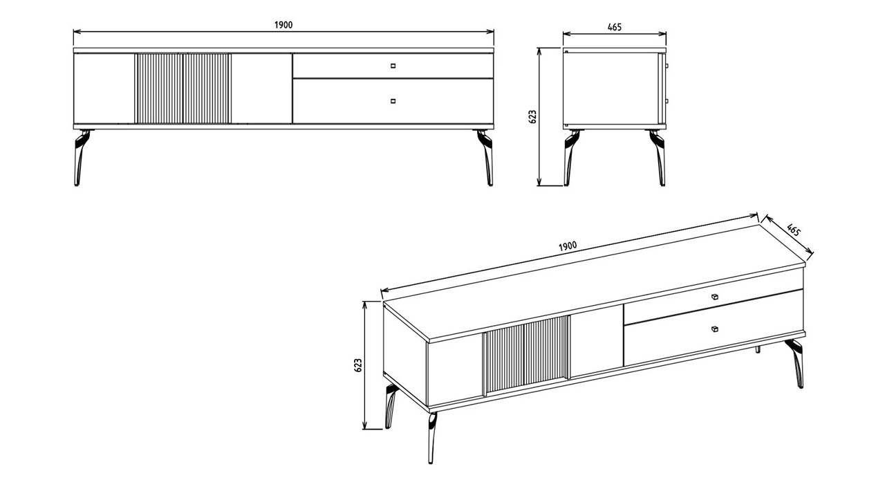 Vitrina Compacta TV Montella BELLONA Vitrina Compacta