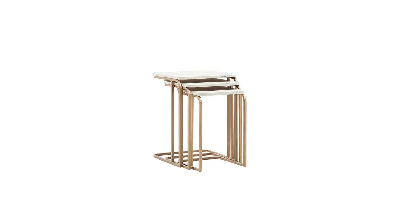 Masute Cafea Zigon Montella, set 3 bucati BELLONA Masuta Zigon 22MTL3304Y2Y2