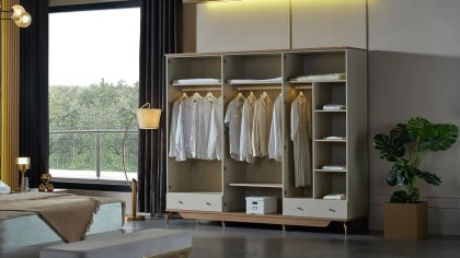 Set Dormitor Montella cu Tablie XL  Set Dormitor