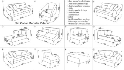 Modul fotoliu fara brate Orleon BELLONA Magazin 20OLN1G00300004