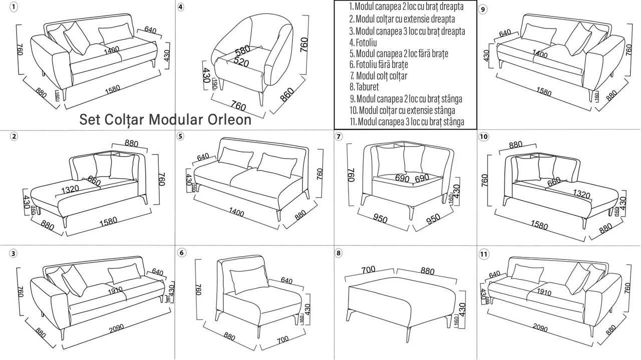 Modul fotoliu fara brate Orleon BELLONA Magazin 20OLN1G00300004