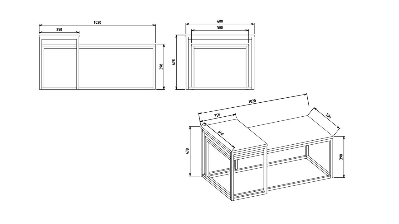 Masuta de cafea Orleon BELLONA Masuta de Cafea 22OLN3302FMXD
