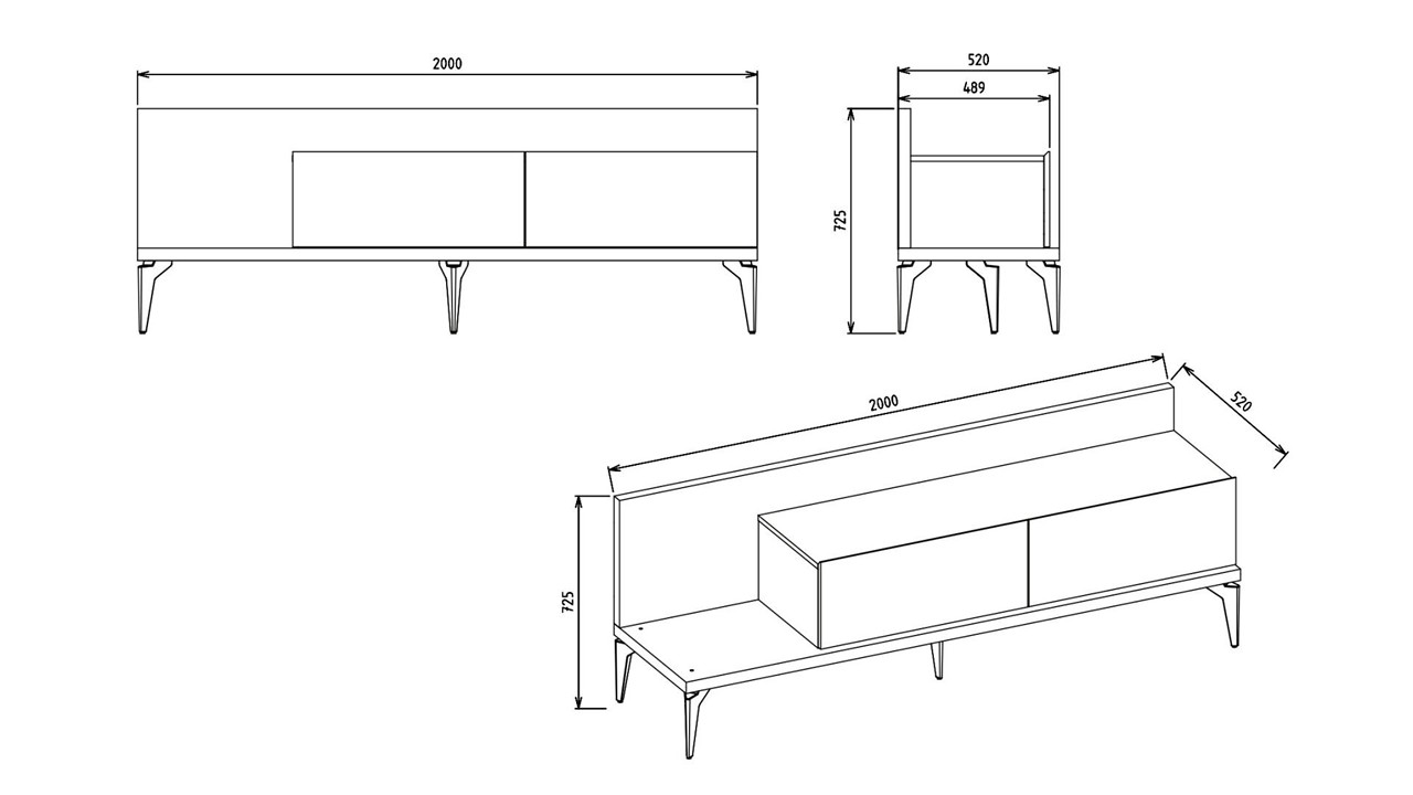 Comoda TV Orleon BELLONA Comoda TV 22OLN30013XFM