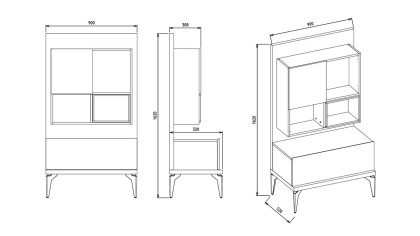 Modul Lateral Comoda TV Orleon BELLONA Magazin 22OLN30063XFM