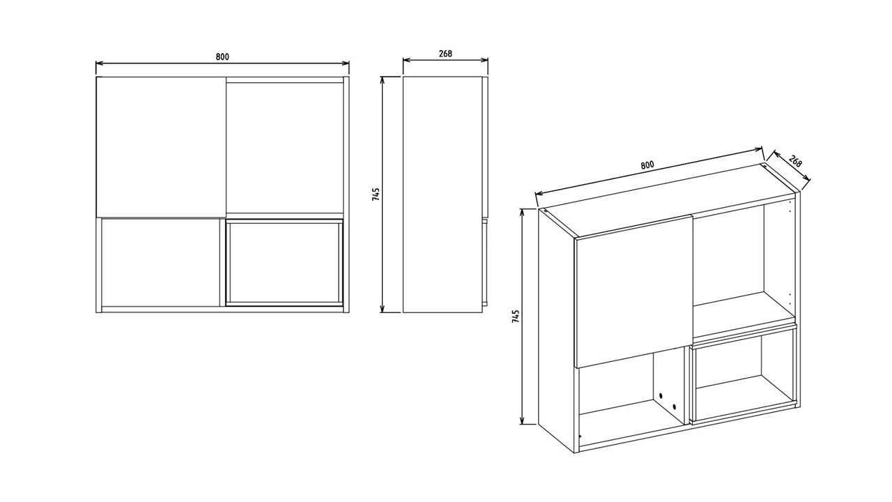 Vitrina Compacta TV Orleon  Vitrina Compacta