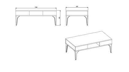 Masuta de cafea Porto BELLONA Masuta de Cafea 22POT3302OPOP