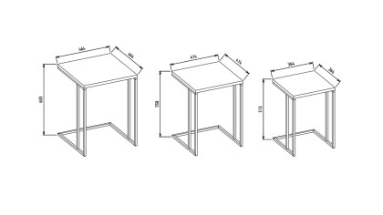 Masute de cafea Zigon Indiana, Stoc cu livrare rapida BELLONA Masuta Zigon SHOWROOM22IND3304V5ZE