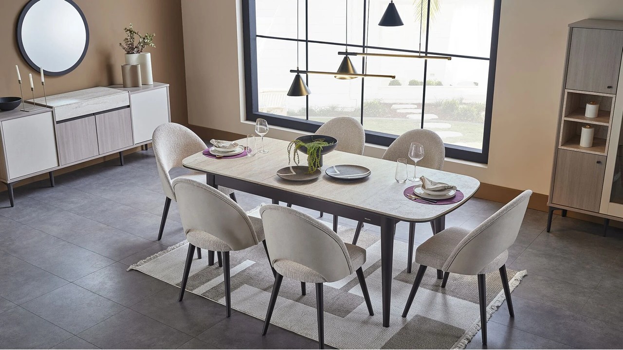 Set Dining Room cu Masa Extensibila Mona  Seturi Dining Room