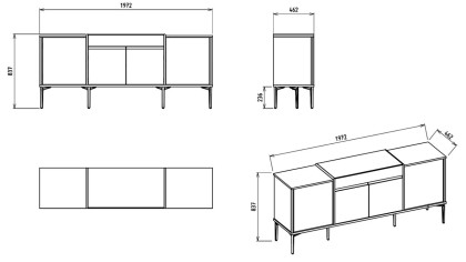 Set Dining Room cu Masa Fixa Mona  Seturi Dining Room