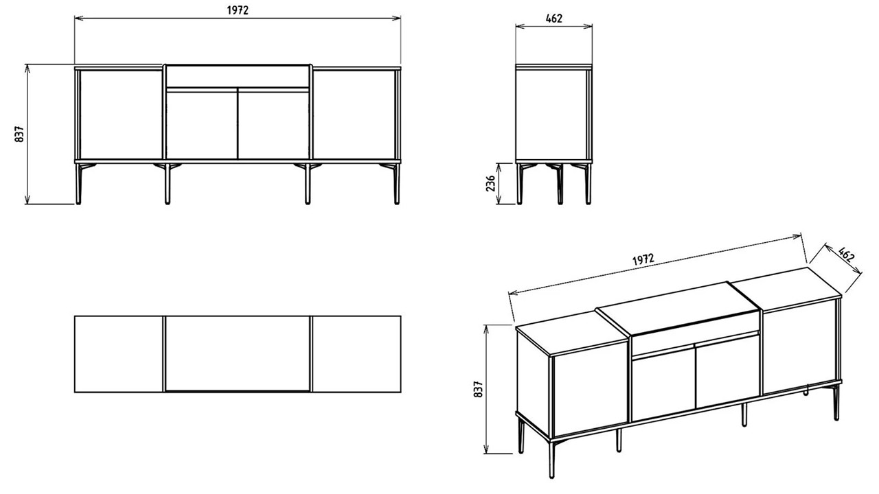 Set Dining Room cu Masa Fixa Mona  Seturi Dining Room