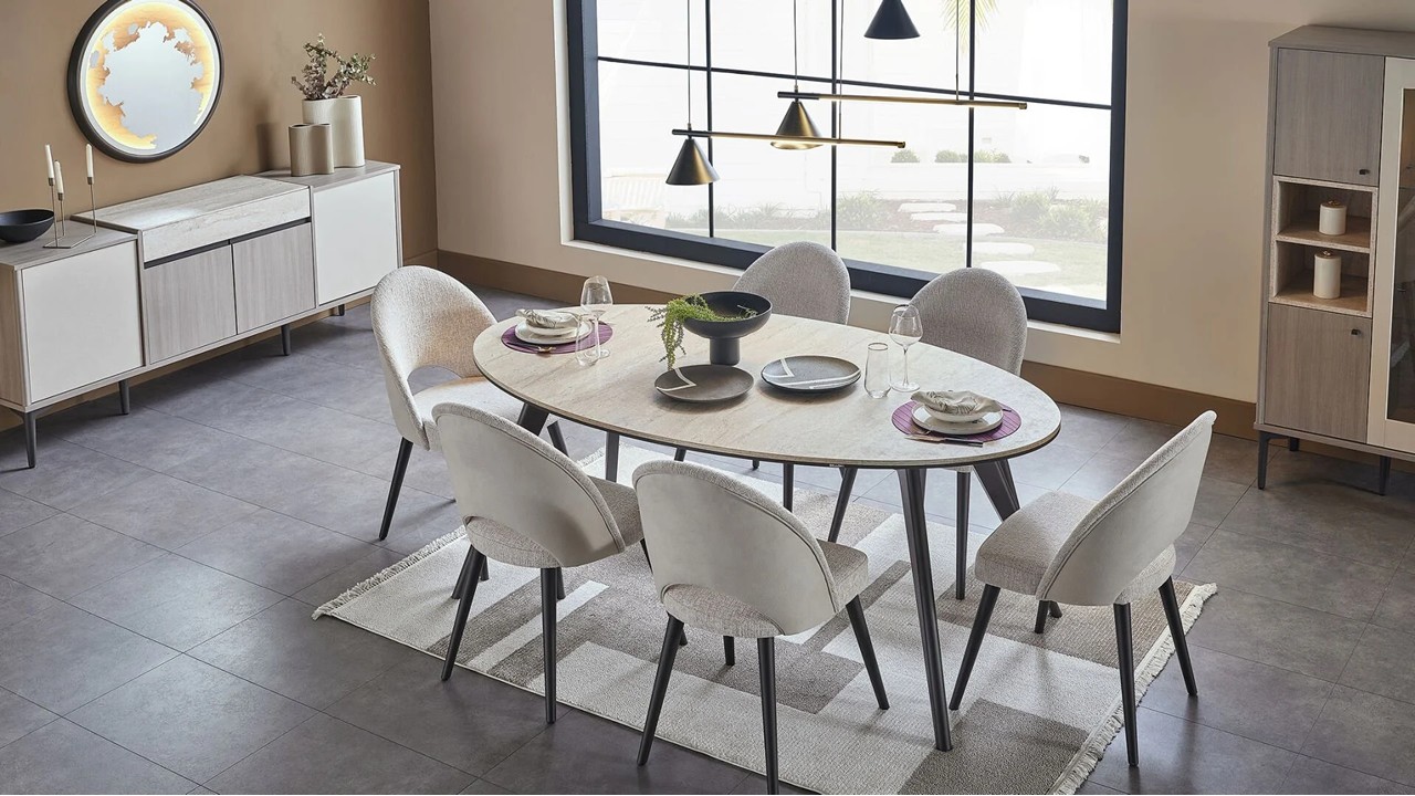 Set Dining Room cu Masa Fixa Mona  Seturi Dining Room